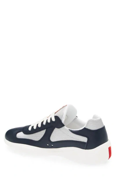 Prada Patent Leather Sneakers In Blue