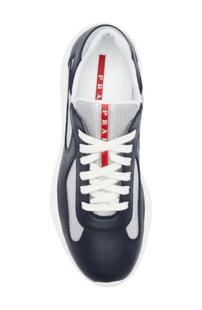 Prada Patent Leather Sneakers In Blue