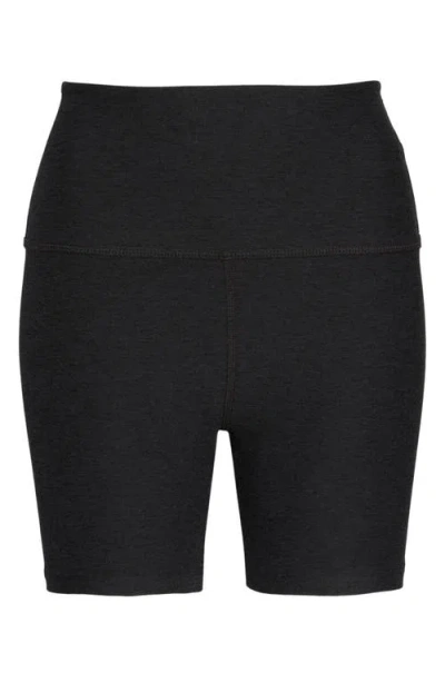 Beyond Yoga Spacedye In The Mix High-waist Biker Shorts In Darkest Night