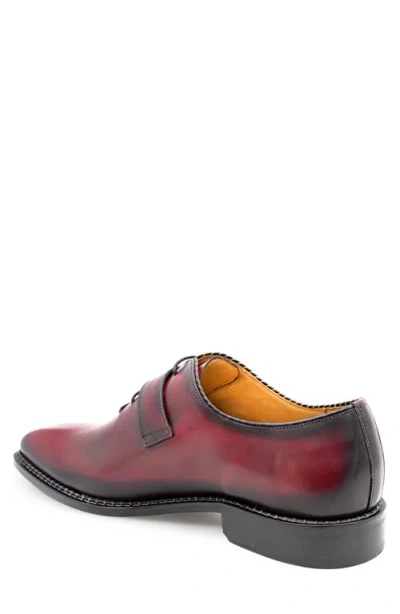 Mezlan Machado Buckle Strap Wholecut Shoe In Burgundy