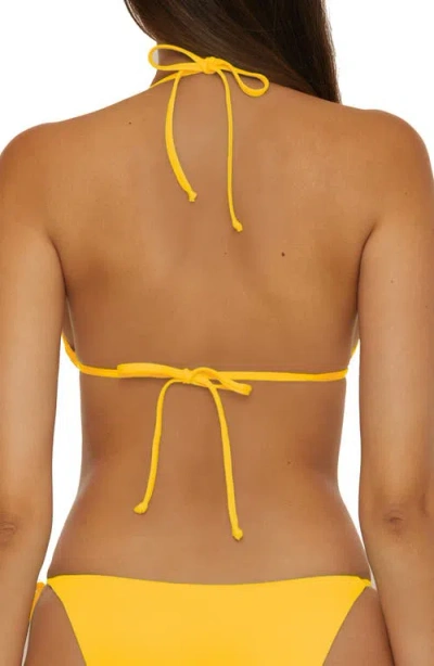 Becca 'color Code' Triangle Bikini Top In Yellow
