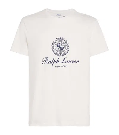 Polo Ralph Lauren Cotton Script Logo T-shirt In White