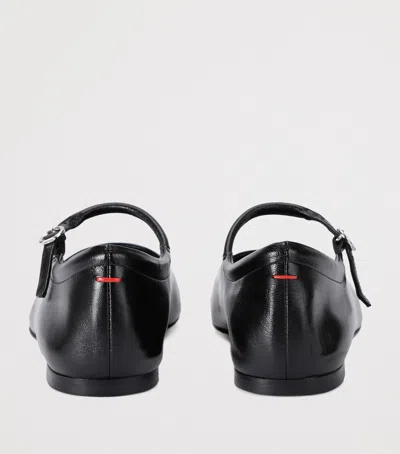 Aeyde Leather Uma Mary Jane Flats In Black