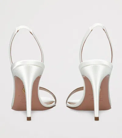Aquazzura So Nude 85 Silver Sandals