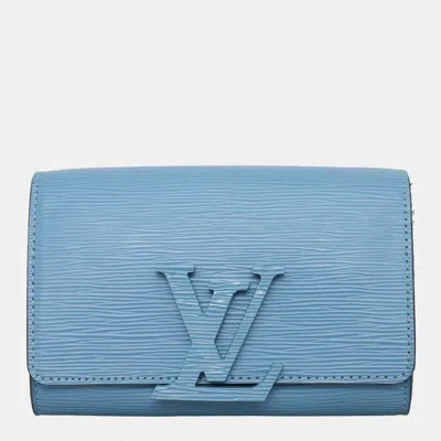 Pre-owned Louis Vuitton Blue Epi Louise Pm Crossbody Bag