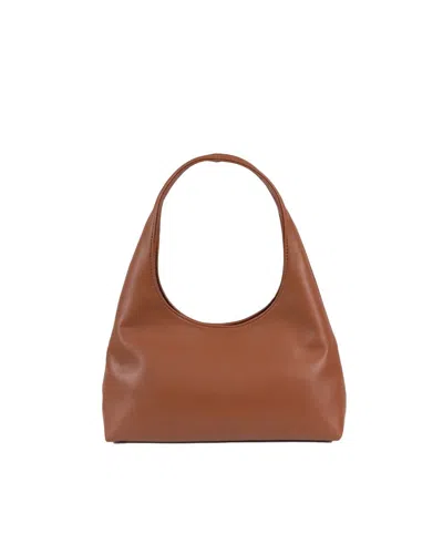 Apc A.p.c. Structured Shoulder Bag With Bold Lettering In Brown