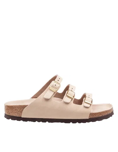 Birkenstock Triple Buckle Cork Sole Sandals In Brown