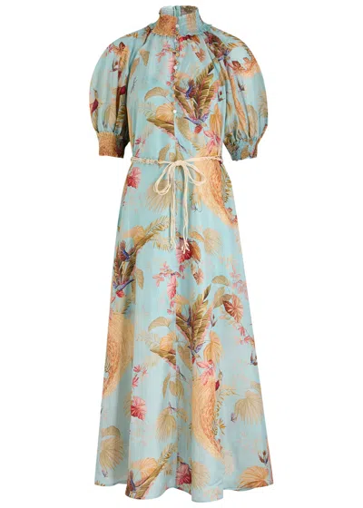 Zimmermann Ascension Billowed Silk Maxi Dress