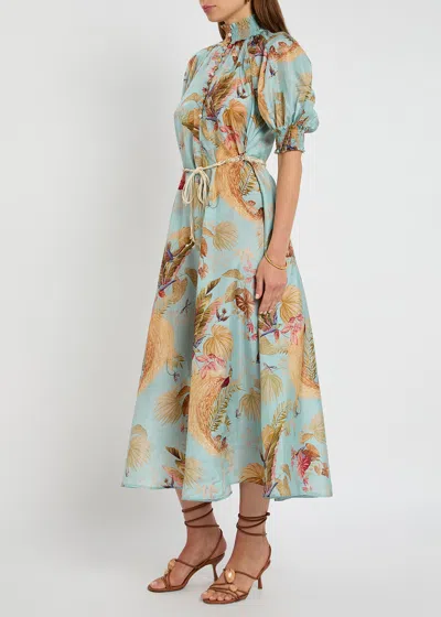 Zimmermann Ascension Billowed Silk Maxi Dress