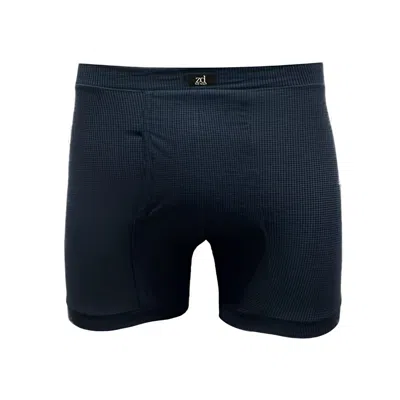 Zd Zero Defects Men's Grey Sastre Fly Front Boxer – Tailored Striped Design & Soft Waistband – Color Anthracite