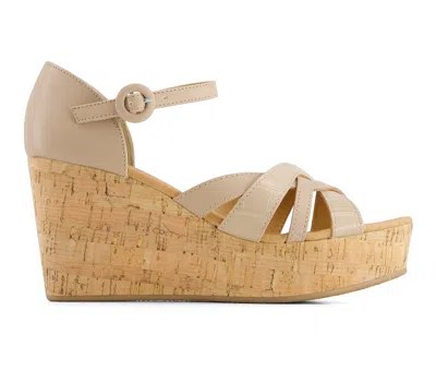 Andrea Women's Comfort Wedge Heeled Ankle Strap Sandals