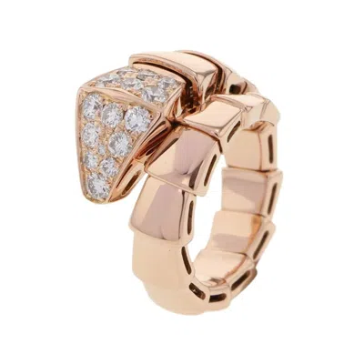 Pre-owned Bvlgari Serpenti Pink Gold (18k) Band Ring ()