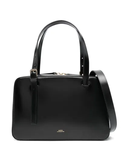 Apc A.p.c. Black Shoulder Bag With Versatile Carrying Options In Black