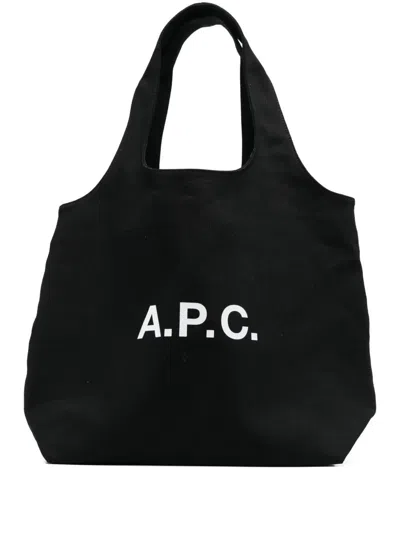 Apc A.p.c. Ninon Canvas Tote Bag In Black
