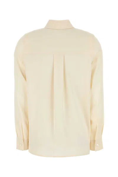 Max Mara Cream Stretch Silk Avion Shirt In Neutral