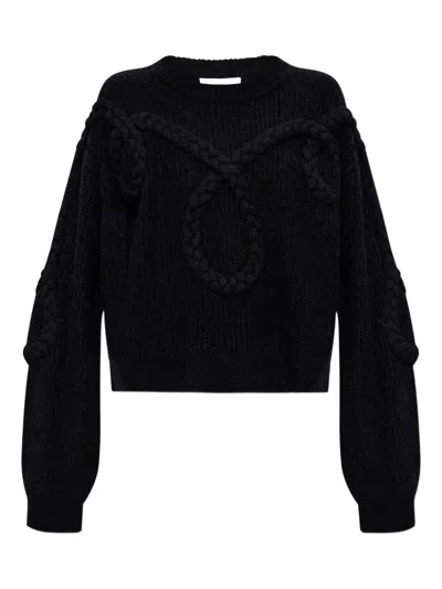 麻辫绞花针织毛衣