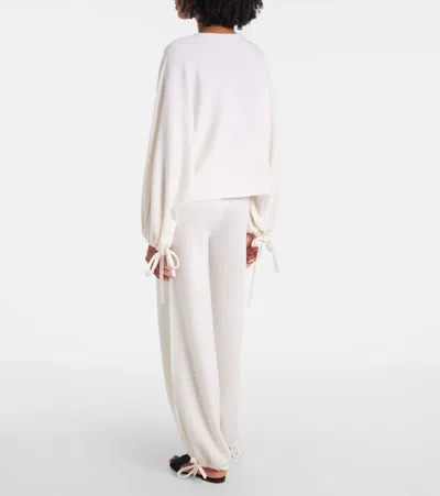 Max Mara Frais Virgin Wool Sweater In White