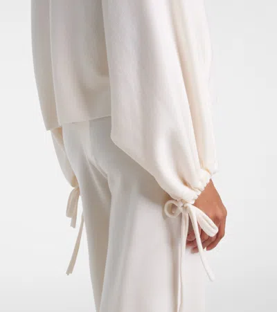 Max Mara Frais Virgin Wool Sweater In White