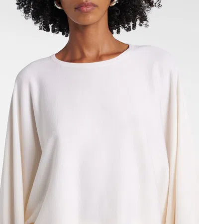 Max Mara Frais Virgin Wool Sweater In White