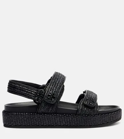 Tory Burch Kira Sport Sandals Platform Sole In Black