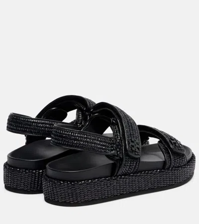 Tory Burch Kira Sport Sandals Platform Sole In Black