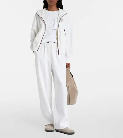 Brunello Cucinelli White Pants With Elastic Drawstring Waist