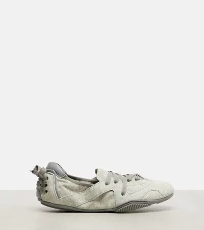 绒面革芭蕾舞平底鞋