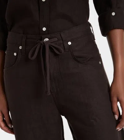 Citizen Of Humanity Citizens Of Humanity Aurora Pull-on Stretch Cotton Pants In Burgundy