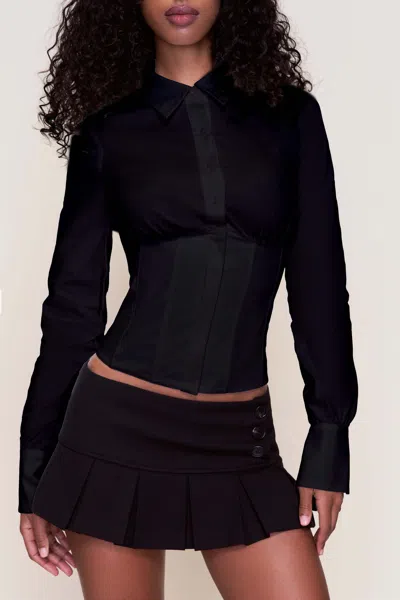 Danielle Guizio Ny Tailored Corset Long Sleeve