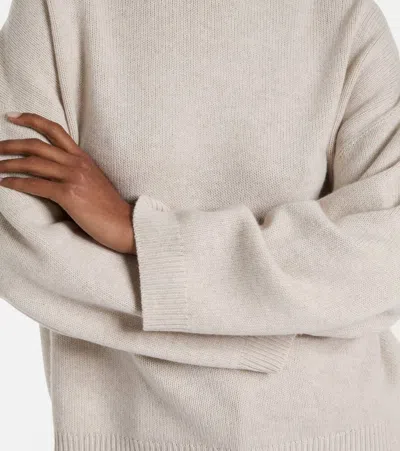 Brunello Cucinelli Turtleneck Cashmere Sweater In White