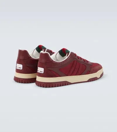 Gucci Re-web Low-top Sneakers In Burgundy