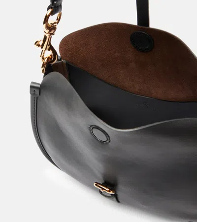 Etro Small Leather Tote Bag In Black