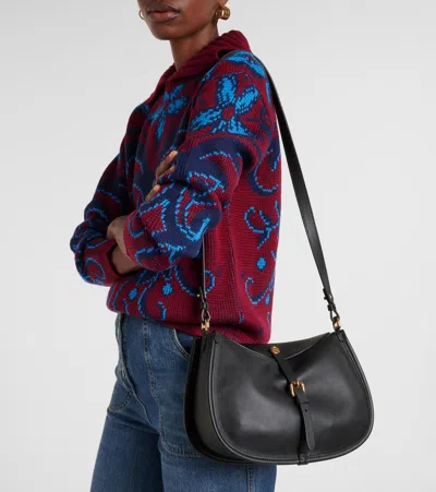 Etro Small Leather Tote Bag In Black