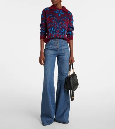 Etro Small Leather Tote Bag In Black