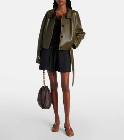 Loewe Womens Black Anagram Ribbed Silk-jersey Tank Top