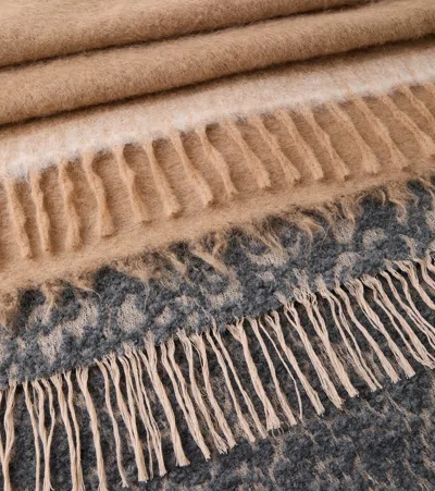 The House Of Lyria Malghe Wool And Cotton-blend Throw