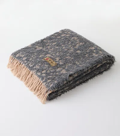 The House Of Lyria Malghe Wool And Cotton-blend Throw