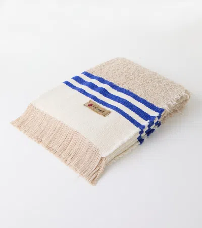 The House Of Lyria Distinto Mohair, Cotton, Wool, And Linen-blend Throw