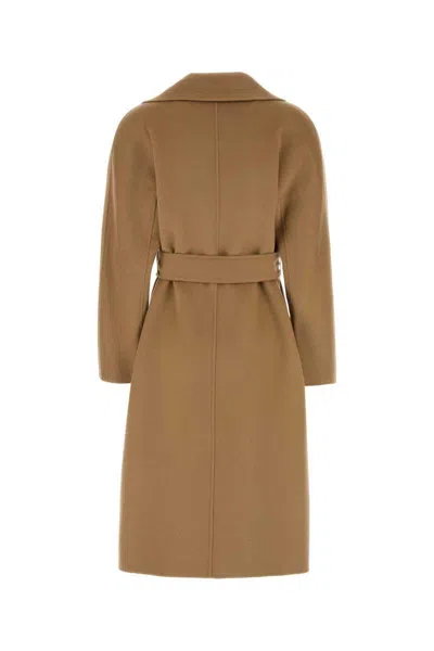Max Mara Studio Coats In Brown