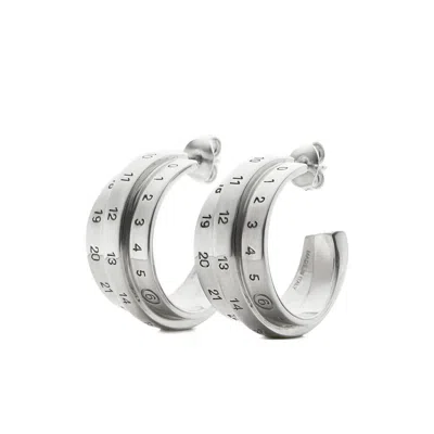 Mm6 Maison Margiela Triple Number Hoop Earrings