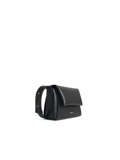 Jil Sander Small Leather Bag Adjustable Strap In Black