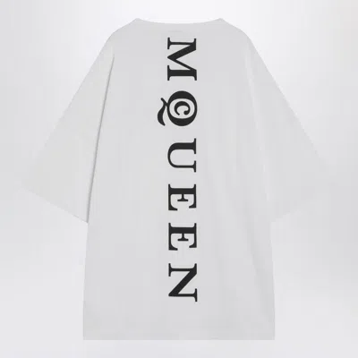 Alexander Mcqueen Alexander Mc Queen White Oversized T Shirt With Logo In White