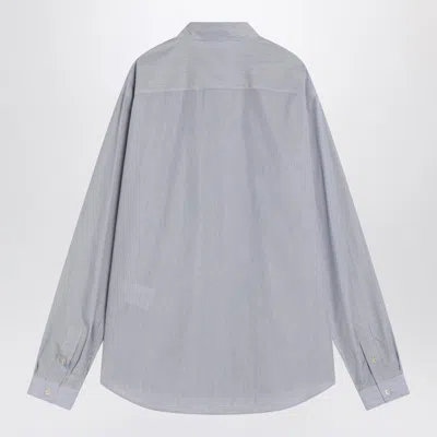Valentino Garavani Striped Shirt Shirt And Blouse Light Blue In Gray