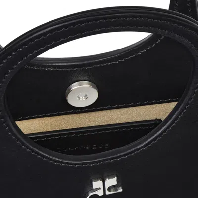 Courrèges Black Slim Holy Crossbody Bag In Black