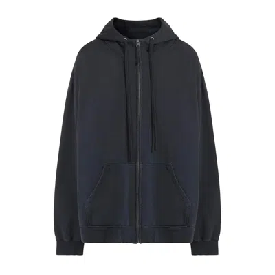 Maison Margiela Graphite Cotton Oversize Sweatshirt In Brown