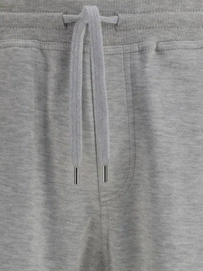 Brunello Cucinelli Stylish Cotton Jogger Trousers In Gray