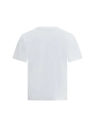 Dsquared2 Men White Crewneck T-shirt With Logo Lettering On The Front In Cotton Man