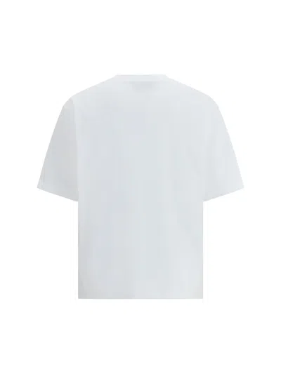 Dsquared2 Loose Fit White Cotton Jersey T-shirt With Vintage-effect Logo In White