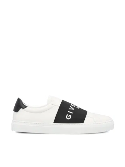 Givenchy Urban Street Sneakers In Leather With Elastic Band In White