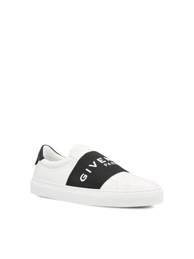 Givenchy Urban Street Sneakers In Leather With Elastic Band In White
